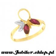 Gold rings with s/ruby