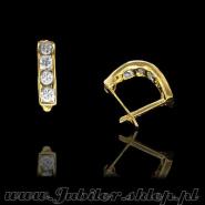 Gold earrings with zircons