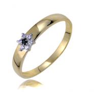 Gold rings with sapphire and diamond