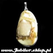 Jeweller shops, gifts, Silver Pendant with an amber