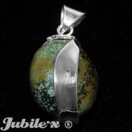 Silver Pendant with a turquoise