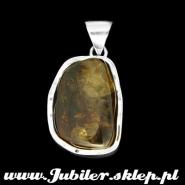 Silver Pendant  with amber