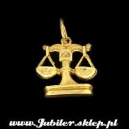 Sklep jubiler, biżuteria złota, Złoty wisiorek - Znak zodiaku - Waga  0,585